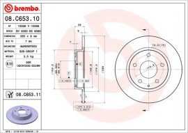 Гальмівний диск BREMBO 08.C653.11
