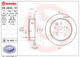 Гальмівний диск BREMBO 08.A635.11