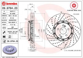 Brembo Гальмівний диск BREMBO 09.9764.23 - Заображення 1