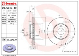 Brembo Гальмівний диск BREMBO 09.C543.11 - Заображення 1