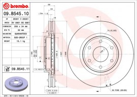 Brembo Гальмівний диск BREMBO 09.B545.11 - Заображення 1