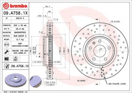 Гальмівний диск BREMBO 09.A758.1X