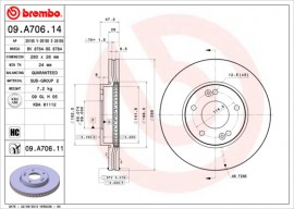 Гальмівний диск BREMBO 09.A706.11