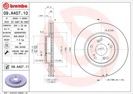 Brembo Гальмівний диск BREMBO 09.A407.11 - Заображення 1