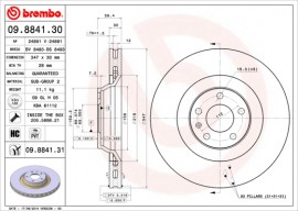 Brembo Гальмівний диск BREMBO 09.8841.31 - Заображення 1
