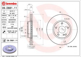 Гальмівний диск BREMBO 09.D881.11