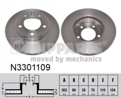 Гальмівний диск Nipparts N3301109