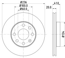 Nisshinbo Диск тормозной передний Daewoo Lanos, Nexia 1.3, 1.4, 1.5 (97-) (ND6079) NISSHINBO - Заображення 1