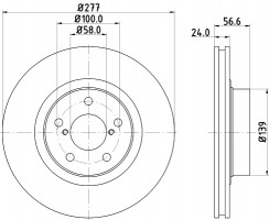 Диск тормозной передний Subaru Forester, Impreza, Legacy 2.0, 2.2 (02-) (ND7003K) NISSHINBO