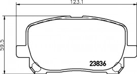 Nisshinbo Колодки тормозные дисковые передние Toyota Avensis 2.0, 2.4 (01-11) (NP1009) NISSHINBO - Заображення 1