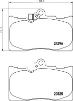 Колодки тормозные дисковые передние Lexus GS 250, 350, 300h, 450h (12-) (NP1072) NISSHINBO