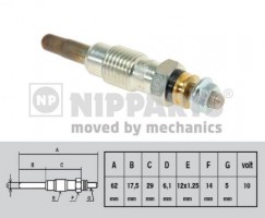 Nipparts Свічка розжарювання NIPPARTS N5713013 - Заображення 1