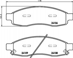 Колодки тормозные дисковые передние Nissan Armada, Titan 5.6 (03-) (NP2062) NISSHINBO