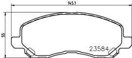 Колодки тормозные дисковые передние Mitsubishi ASX, Lancer, Outlander 1.6, 1.8, 2.0 (08-) (NP3009) NISSHINBO 8f3ef9f12b270b17c66