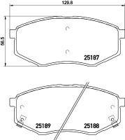 Колодки тормозные дисковые передние Hyundai i20 1.4, 1.6 (10-) (NP6039) NISSHINBO