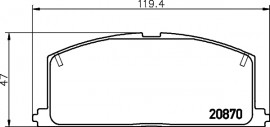 Nisshinbo Колодки тормозные дисковые передние Toyota Fortuner, Hilux 2.5, 2.7, 3.0 (05-) (NP1001) NISSHINBO - Заображення 1