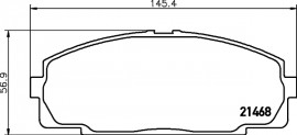 Колодки тормозные дисковые передние Toyota Hiace 2.0, 2.4, 3.0 (98-04) (NP1004) NISSHINBO