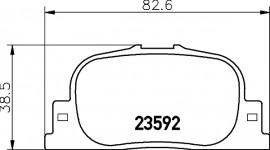 Колодки тормозные дисковые задние Toyota Camry 2.2, 3.0 (96-01) (NP1035) NISSHINBO