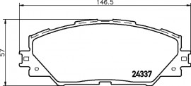 Колодки тормозные дисковые передние Toyota RAV-4 2.0, 2.2, 2.4 (05-) (NP1058) NISSHINBO