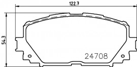 Nisshinbo Колодки тормозные дисковые передние Toyota Yaris 1.3, 1.5, 1.8 (05-) (NP1060) NISSHINBO - Заображення 1