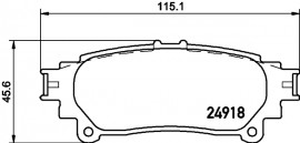 Колодки тормозные дисковые задние Lexus 270, 350, 450h (08-15)/Toyota Highlander 2.0, 3.5 (15-) (NP1111) NISSHINBO c953c028da033