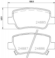 Колодки тормозные дисковые задние Toyota Avensis 1.6, 1.8, 2.0, 2.2 (08-) (NP1118) NISSHINBO