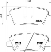 Nisshinbo Колодки тормозные дисковые задние Hyundai Santa Fe/Kia Sorento 2.0, 2.2, 2.4 (09-) (NP6042) NISSHINBO - Заображення 1