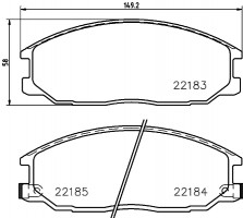 Колодки тормозные дисковые передние Hyundai Santa Fe, H-1/Ssang Yong Actyon, Kyron, Rexton 2.0, 2.4, 2.7 (04-) (NP6109) NISSHINB