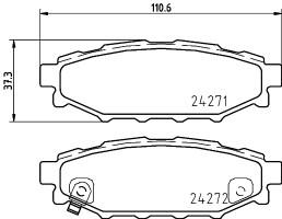 Колодки тормозные дисковые задние Subaru Forester, Impreza, Legacy, Outback 2.0, 2.2, 2.5 (03-) (NP7006) NISSHINBO 11b73d5740df6
