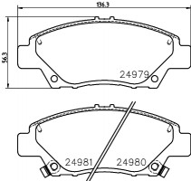 Nisshinbo Колодки тормозные дисковые передние Honda Civic VII 1.4, 1.6, 1.7 (01-05) (NP8013) NISSHINBO - Заображення 1