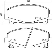 Nisshinbo Колодки тормозные дисковые передние Honda Accord VIII 2.0, 2.4 универсал (08-) (NP8035) NISSHINBO - Заображення 1