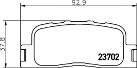Nisshinbo Колодки тормозные дисковые задние Camry 2.0, 2.4 (01-06) (NP1030) NISSHINBO - Заображення 1