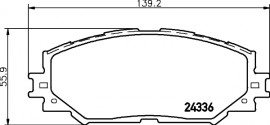 Колодки тормозные дисковые передние Toyota Auris,Corollla 1.3, 1.4, 1.6, 2.0 (07-),RAV 4 2.5 (12-) (NP1019) NISSHINBO 0ce0f25463