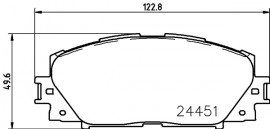 Колодки тормозные дисковые передние Toyota Corolla 1.8 (12-), Yaris 1.0, 1.3, 1.4 (05-) (NP1091) NISSHINBO