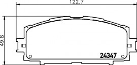 Колодки тормозные дисковые передние Toyota Yaris 1.3, 1.5 (12-) (NP1128) NISSHINBO