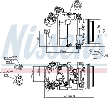 Nissens Компресор кондицiонера NISSENS NIS 89199 - Заображення 5