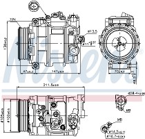 Nissens Компресор кондицiонера NISSENS NIS 89090 - Заображення 5