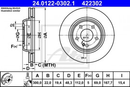 Ate диск гальмівний ATE 24012203021 - Заображення 1