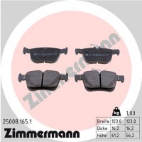 Zimmermann колодки гальмівні дискові, к-кт Zimmermann 250081651 5Q0698451N - Заображення 1