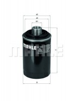 Mahle / Knecht фільтр оливний VW T5 2.0TSI 11- MAHLE / KNECHT 06J115403Q - Заображення 2