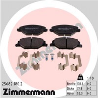 Zimmermann колодки гальмівні дискові, к-кт Zimmermann 256821802 6RU698151B - Заображення 1
