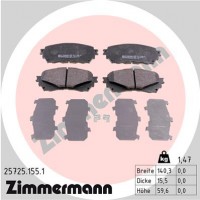колодки гальмівні дискові, к-кт Zimmermann 257251551 G4YA3328Z