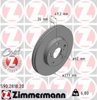 диск гальмівний Coat Z Zimmermann 590281820 4351202330