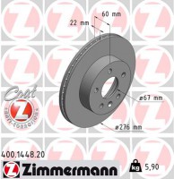 диск гальмівний Coat Z ZIMMERMANN A6384210112