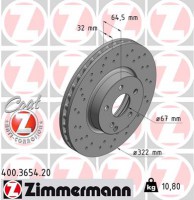 диск гальмівний Coat Z Zimmermann 400365420 A0004211112