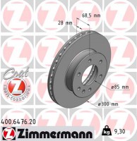 диск гальмівний Coat Z Zimmermann 400647620 2E0615301