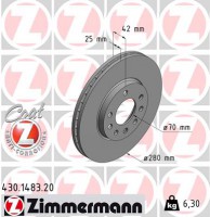 диск гальмівний Coat Z Zimmermann 430148320 93197592