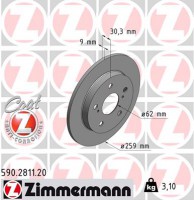 диск гальмівний Coat Z Zimmermann 590281120 4243102190