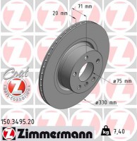 Zimmermann диск гальмівний Coat Z Zimmermann 150349520 34206868936 - Заображення 1