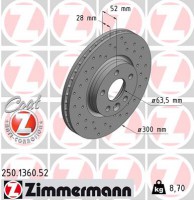 диск гальмівний SPORT Z Zimmermann 250136052 1379965
